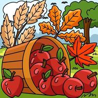 Thanksgiving-Apfel-Cartoon farbiger Cartoon vektor