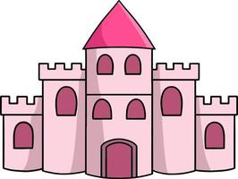 schloss cartoon farbige clipart illustration vektor