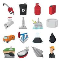 Cartoon-Ikonen der Ölindustrie vektor
