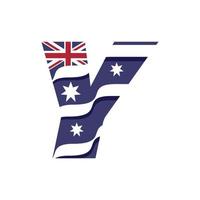 australiska alfabetets flagga y vektor