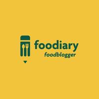Lebensmittel-Bleistift-Logo vektor