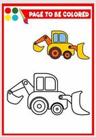 Malbuch für Kinder. Traktorfahrzeug vektor