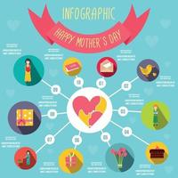 mors dag infografiska element, platt stil vektor