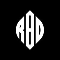 rbd-Kreisbuchstaben-Logo-Design mit Kreis- und Ellipsenform. rbd ellipsenbuchstaben mit typografischem stil. Die drei Initialen bilden ein Kreislogo. rbd-Kreis-Emblem abstrakter Monogramm-Buchstaben-Markierungsvektor. vektor