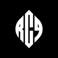 rcq-Kreis-Buchstaben-Logo-Design mit Kreis- und Ellipsenform. rcq Ellipsenbuchstaben mit typografischem Stil. Die drei Initialen bilden ein Kreislogo. rcq-Kreis-Emblem abstrakter Monogramm-Buchstaben-Markierungsvektor. vektor