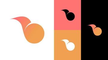 b monogram kiwi fågel logotyp designkoncept vektor