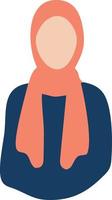 kvinna hijab stil vektor