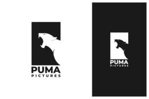 puma, tiger, jaguar, löwe silhouette vektor logo design