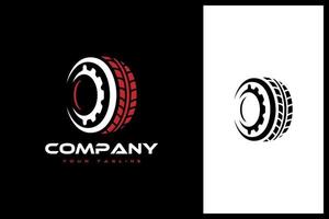 logotyp för däck och redskap, design för fordonslogotyp vektor