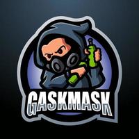Gasmasken-Maskottchen-Design vektor