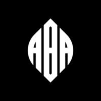 aba-Kreis-Buchstaben-Logo-Design mit Kreis- und Ellipsenform. aba ellipsenbuchstaben mit typografischem stil. Die drei Initialen bilden ein Kreislogo. aba-Kreis-Emblem abstrakter Monogramm-Buchstaben-Markierungsvektor. vektor