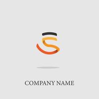 logo ikon design letter s design vikpapper enkel orange färg elegant för företag, butiker, vektor eps 10