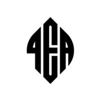 QEA-Kreisbuchstabe-Logo-Design mit Kreis- und Ellipsenform. qea Ellipsenbuchstaben mit typografischem Stil. Die drei Initialen bilden ein Kreislogo. qea Kreisemblem abstrakter Monogramm-Buchstabenmarkierungsvektor. vektor