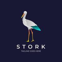 abstrakt heron stork logotyp illustration vektor mall. lämplig för kreativ industri