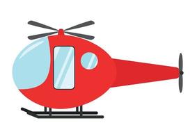 Roter Cartoon-Helikopter-ClipArt-Symbol-Animationsvektorbild vektor