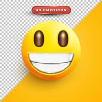 3D-Emoji mit lächelndem Ausdruck vektor