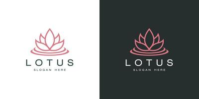 blomma lotus logotyp design vektor mall