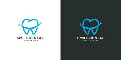 le dental logotyp vektordesign vektor