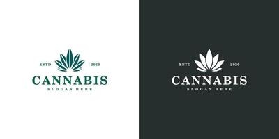 Cannabis-Marihuana-Blatt-Logo-Vektor vektor