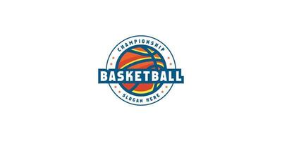 Basketball-Logo-Emblem-Vektordesign vektor