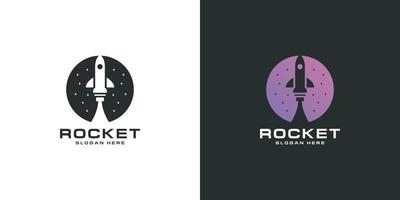 Raketenstart-Logo-Vektorvorlage vektor