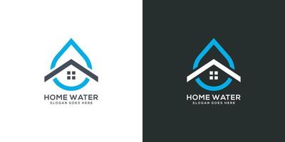 Wasser-Home-Logo-Vektor-Design vektor