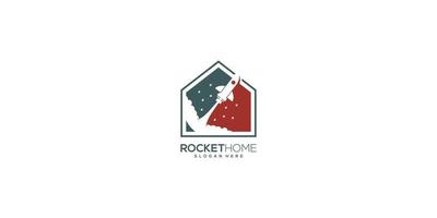 raket hem logotyp vektor design