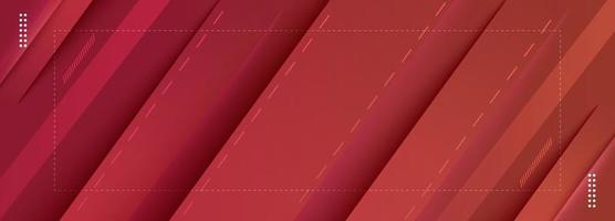 lutande linje abstrakt röd banner bakgrund vektor