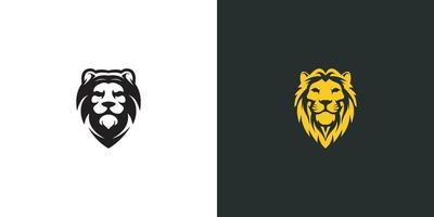 lejonhuvud logotyp vektor djur