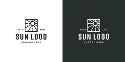 solen logotyp vektor ikon design