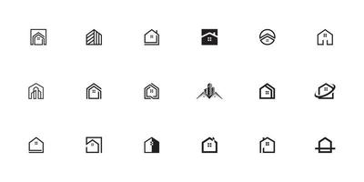 Reihe von modernen Home-Logo-Vektor-Design vektor