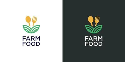 Bauernhof-Lebensmittel-Logo-Design-Vektor vektor