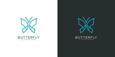 schmetterling tier logo design vektor