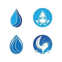 Wassertropfen-Logo-Schablonenvektor