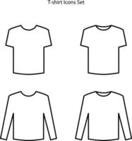 vektor illustration isolerad på vit bakgrund - t-shirts fram och bak