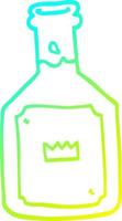 Kalte Gradientenlinie Zeichnung Cartoon alkoholisches Getränk vektor