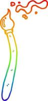Regenbogen-Gradientenlinie Zeichnung Cartoon-Pinsel vektor