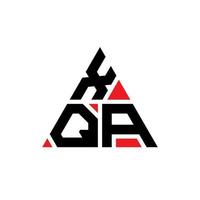 xqa Dreiecksbuchstaben-Logo-Design mit Dreiecksform. XQA-Dreieck-Logo-Design-Monogramm. XQA-Dreieck-Vektor-Logo-Vorlage mit roter Farbe. xqa dreieckiges Logo einfaches, elegantes und luxuriöses Logo. vektor