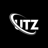 utz-Logo. utz brief. utz-Brief-Logo-Design. Initialen utz-Logo verbunden mit Kreis und Monogramm-Logo in Großbuchstaben. utz-typografie für technologie-, geschäfts- und immobilienmarke. vektor