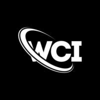 wci logotyp. wci brev. wci bokstavslogotypdesign. initialer wci logotyp länkad med cirkel och versaler monogram logotyp. wci typografi för teknik, företag och fastighetsmärke. vektor