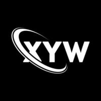 xyw logotyp. xyw brev. xyw brev logotyp design. initialer xyw logotyp länkad med cirkel och versaler monogram logotyp. xyw typografi för teknik, företag och fastighetsmärke. vektor