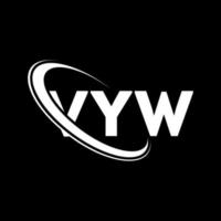 vyw logotyp. vyw brev. vyw brev logotyp design. initialer vyw logotyp länkad med cirkel och versaler monogram logotyp. vyw typografi för teknik, företag och fastighetsmärke. vektor