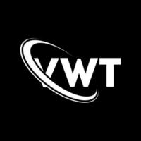 vwt-Logo. vw Brief. vwt-Brief-Logo-Design. Initialen vwt-Logo verbunden mit Kreis und Monogramm-Logo in Großbuchstaben. vwt Typografie für Technologie-, Business- und Immobilienmarke. vektor