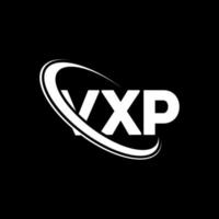 vxp-Logo. vxp-Brief. vxp-Brief-Logo-Design. Initialen vxp-Logo verbunden mit Kreis und Monogramm-Logo in Großbuchstaben. vxp-typografie für technologie-, geschäfts- und immobilienmarke. vektor