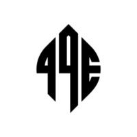 qqe-Kreis-Buchstaben-Logo-Design mit Kreis- und Ellipsenform. qqe Ellipsenbuchstaben mit typografischem Stil. Die drei Initialen bilden ein Kreislogo. qqe Kreisemblem abstrakter Monogramm-Buchstabenmarkierungsvektor. vektor