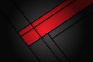 abstrakte rote Überlappung auf dunkelgrauem Metallic-Design moderner futuristischer Hintergrund. eps10-Vektor vektor