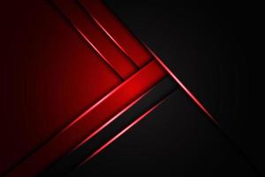 abstraktes rotes Licht auf schwarzer metallischer Beschaffenheit mit einfachem Textdesign moderner futuristischer Luxushintergrund eps10 Vektor