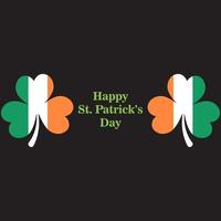 st. patrick day poster und hintergrund mit zwei klee design .flag irland vektor
