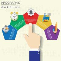Business-Infografik-Timeline-Vorlage bunte Schritte, Prozesse, Teile, Optionen. Vektor-Illustration. vektor