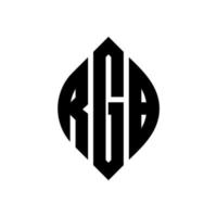 RGB-Kreisbuchstaben-Logo-Design mit Kreis- und Ellipsenform. RGB-Ellipsenbuchstaben mit typografischem Stil. Die drei Initialen bilden ein Kreislogo. rgb-Kreis-Emblem abstrakter Monogramm-Buchstaben-Markierungsvektor. vektor